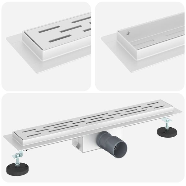 vidaXL Du&scaron;as notekvads ar lineāru dizainu Sudraba 60 cm