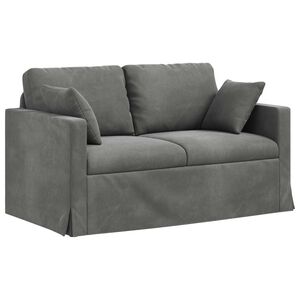 vidaXL Dīvāns Tum&scaron;i pelēks 138 x 78 x 80 cm Samts