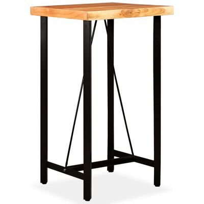 vidaXL bāra galds, 60x60x107 cm, akācijas masīvkoks