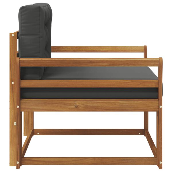 vidaXL Āra vidējā dīvāns Cietā akācijas koks Dabiska