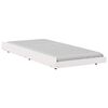 vidaXL Gultas rāmis Balts 90 x 190 cm Ciets priedes koks