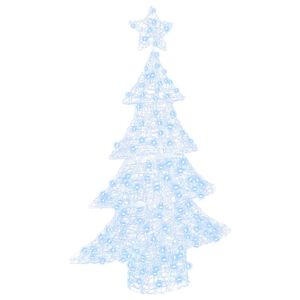vidaXL Ziemassvētku eglīte su 100 LED Vēsi balta 120 cm Akrils