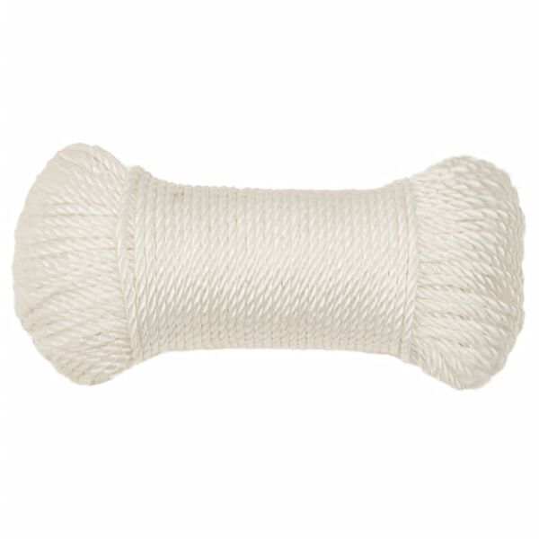 vidaXL darba virve, balta, 3 mm, 25 m, polipropilēns