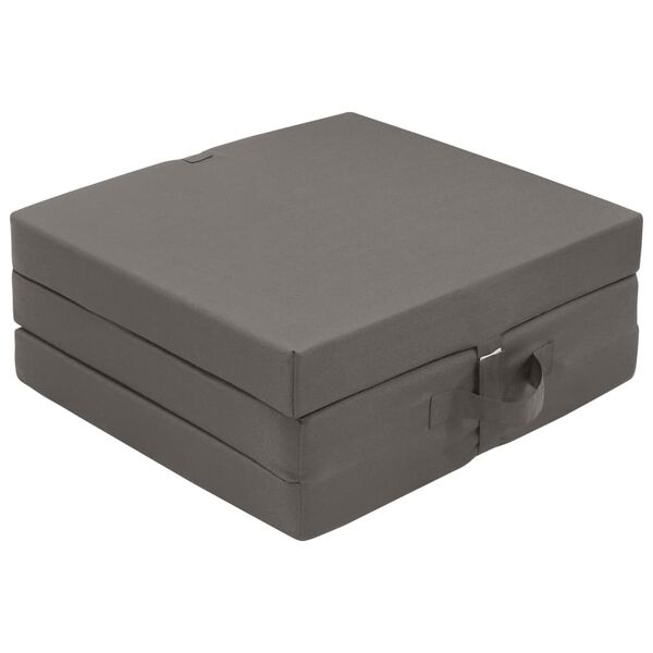 vidaXL putu matracis, 190x70x9 cm, pelēks, 3 daļas