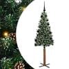 vidaXL Tievā Ziemassvētku Egle Zaļa 150 cm PVC un cietā priedes koks