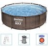 Bestway Steel Pro MAX peldbaseins Deluxe Series, apaļ&scaron;, 366x100 cm