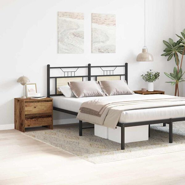 vidaXL Nakts skapītis ar atvilktni 2 pcs Vecs koks 45 x 34 x 44,5 cm