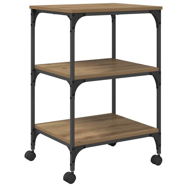 vidaXL Printera statīvs Artisānā ozols 50 x 41 x 75 cm