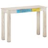 vidaXL konsoles galdiņ&scaron;, balts, 115x35x77 cm, neapstrādāts mango koks