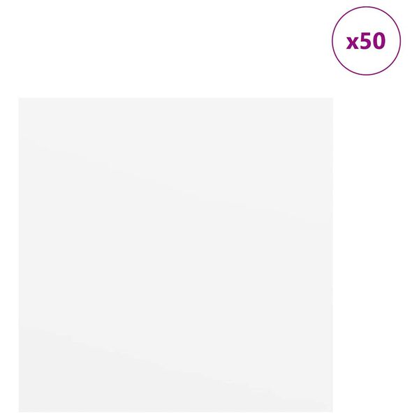 vidaXL Dekora Paneli 50 pcs Balts 30 x 30 x 0.27 cm Inženierijas koks