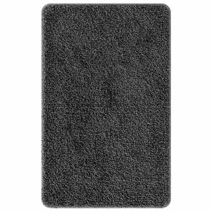 vidaXL Pret-slīdo&scaron;s vannas paklājs Tum&scaron;i pelēka 50 x 80 cm PP