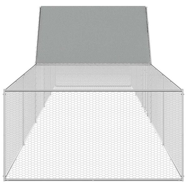 vidaXL vistu būris, 10x2x2 m, cinkots tērauds