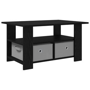 vidaXL Kafijas galdiņ&scaron; Melns ozolkoks 77 x 55 x 42 cm