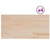 vidaXL galda virsmas, 4 gab., 100x50x1,7 cm, taisnstūra, priedes koks