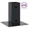 vidaXL Statu pamatnes Kvadrātveida 12 gab Antracīts 61x61 mm