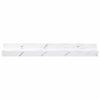 vidaXL Sienas plaukts ar plauktu 4 pcs Balts marmors 40 x 9 x 3 cm
