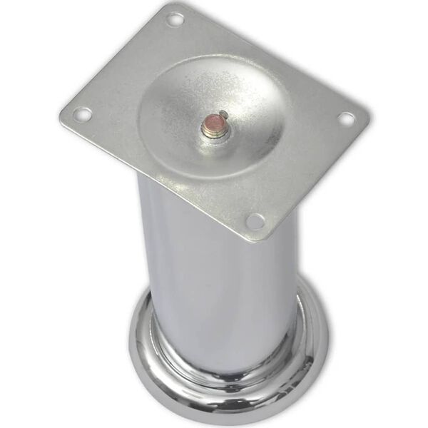 vidaXL dīvāna kājas, apaļas, 8 gab., hroms, 180 mm