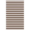 vidaXL zebras žalūzijas, brūnas, 140x200 cm, audums, platums 135,9 cm, poliesters