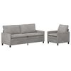 vidaXL Dīvānu komplekts 2 pcs Gai&scaron;i pelēka 196 x 81 x 87,5 cm Samts