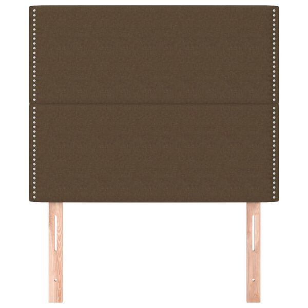 vidaXL galvgalis, tum&scaron;i brūns, 80x5x118/128 cm, audums