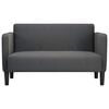 vidaXL Loveseat dīvāns, tum&scaron;i pelēks, 109 cm, velveta audums