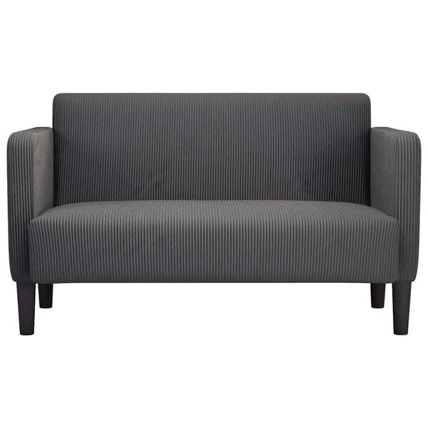 vidaXL Loveseat dīvāns, tum&scaron;i pelēks, 109 cm, velveta audums