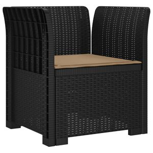 vidaXL 1-vietīgs krēsls ar spilvenu Rattan izskatā PP Antracīta