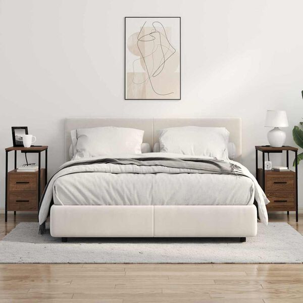 vidaXL Nakts skapītis Brūns ozols 30 x 48 x 61 cm Inženierijas koks