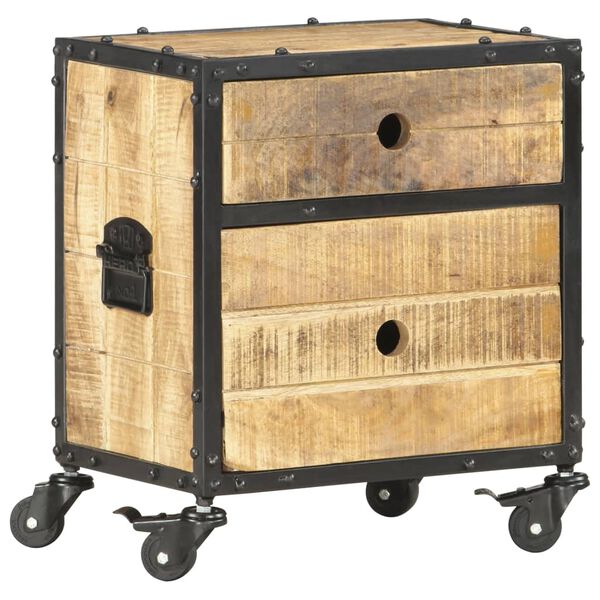 vidaXL naktsskapītis, 40x30x50 cm, neapstrādāts mango koks