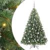 vidaXL Mākslīgā Ziemassvētku eglīte su 300 LED Zaļa 180 cm PE un PVC