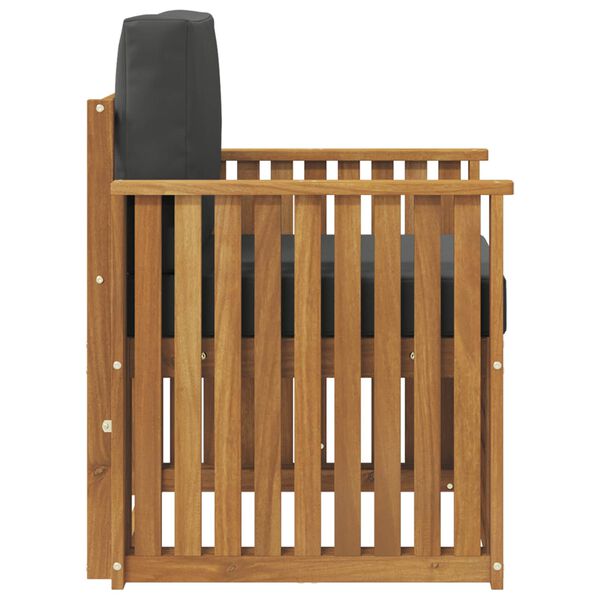 vidaXL Āra dīvānu komplekts ar spilvenu Dabiska 71 x 63 x 73 cm