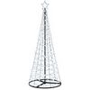 vidaXL LED spirālveida Ziemassvētku eglīte ar pamatni EKENAS 180 cm