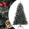 vidaXL mākslīgā Ziemassvētku egle ar statīvu, zaļa, 120 cm, PVC
