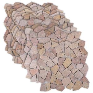 vidaXL Mozaīkas Flīzes Sarkana 30 x 30 cm Marmors