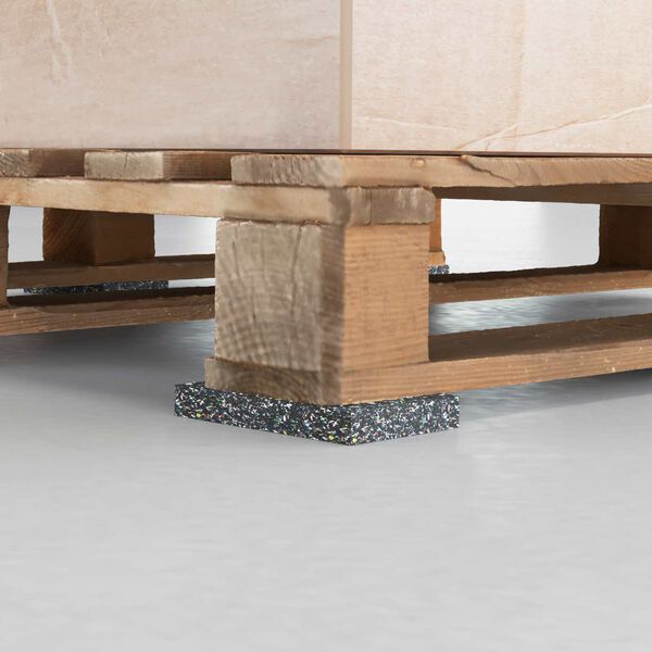 vidaXL Gumijas rullis Melna Gumija