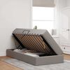vidaXL Gulta ar uzglabā&scaron;anas vietu un matraci Pelēkbrūna 100 x 200 cm