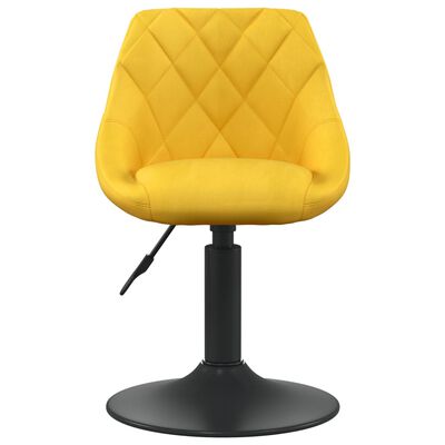 vidaXL virtuves krēsls, sinepju dzeltens samts