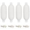 vidaXL laivas buferi, 4 gab., balti, 58,5x16,5 cm, PVC