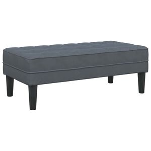 vidaXL sols ar spilvenu Tum&scaron;i pelēks 113 x 57 x 39 cm Samts