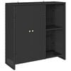 vidaXL Skapītis ar plauktu Melna 100 x 36 x 102 cm Rotangpalma