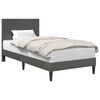 vidaXL Gultas rāmis Tum&scaron;i pelēka 90 x 190 cm Korduroja audums