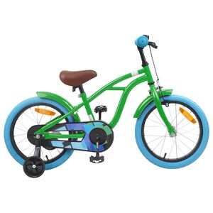 vidaXL Bērnu Velosipēds 16 Collas no 4-6 gadiem Zaļa