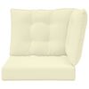 vidaXL Āra dīvāna spilvens 3 pcs Krēmkrāsa Poliesters