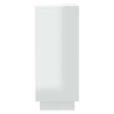 vidaXL kumode, spīdīgi balta, 97x31x75 cm, skaidu plāksne