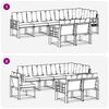 vidaXL Āra dīvānu komplekts ar spilvenu 8 pcs Dabīgs un gai&scaron;i pelēks