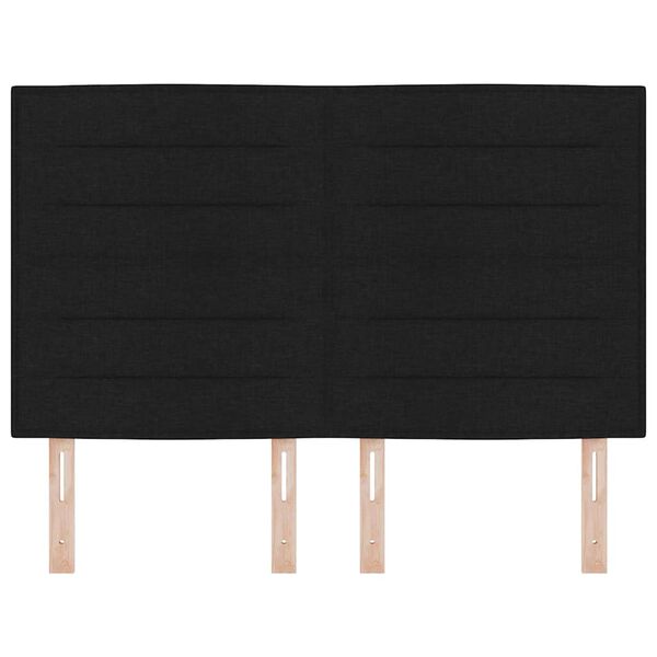 vidaXL Galvgalis Cits ar galvas klāju Melna 140 cm audums