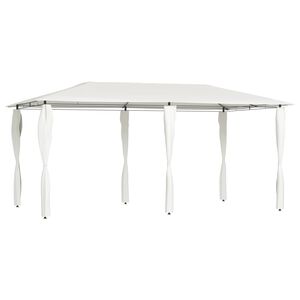 vidaXL dārza nojume stabu pārsegiem, 2,98x5,3x2,59m krēmkrāsas 160g/m&sup2;