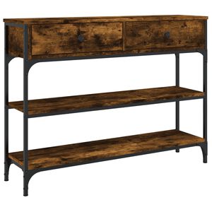 vidaXL konsoles galdiņ&scaron;, ozolkoka, 100x25x75 cm, inženierijas koks