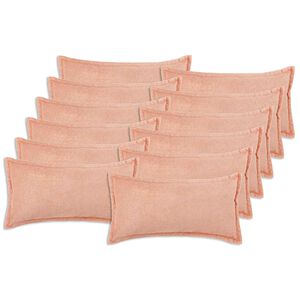 vidaXL Spilvenu pārvalks 12 gab. HOUTEN Rozā 40 x 80 cm Boucl&eacute;