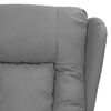 vidaXL atpūtas krēsls, atgāžams, pelēka mākslīgā āda